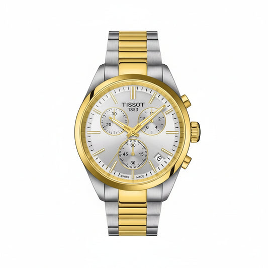TISSOT Men’s Quartz Swiss Made Two-tone Stainless Steel Silver Dial 40mm Watch T150.417.22.031.00