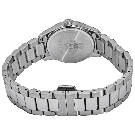 Gucci Women’s Swiss Made Quartz Silver Stainless Steel Silver Dial 27mm Watch YA126595