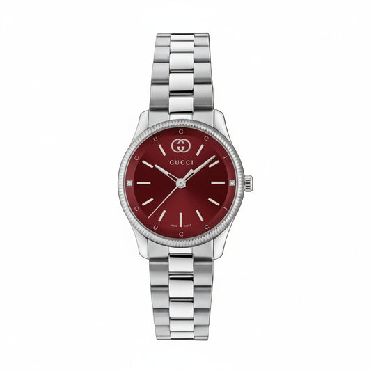 Gucci Women’s Swiss Made Quartz Stainless Steel Red Dail 29mm Watch YA1265069