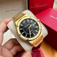 Ferragamo Men’s Swiss Made Quartz Gold Stainless Steel Black Dial 44mm Watch SFHY00821