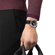 TISSOT Men’s Swiss Made Quartz Black Leather Strap Black Dial 40mm Watch T127.410.16.051.00