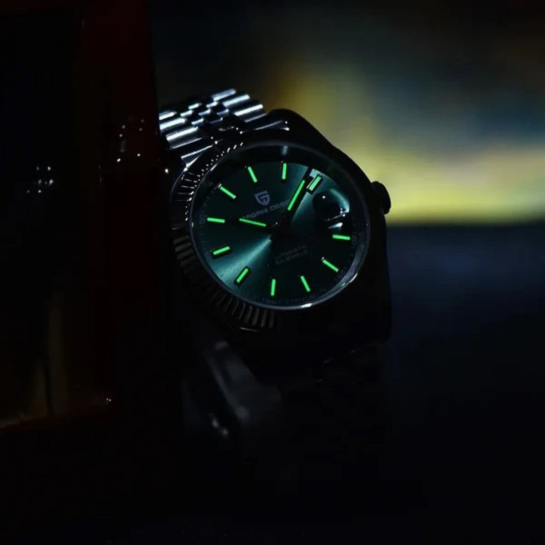 PAGANI DESIGN MEN'S WATCH DATEJUST JUBILEE CHAIN BLUE DAIL AUTOMATIC SKU-PD1645