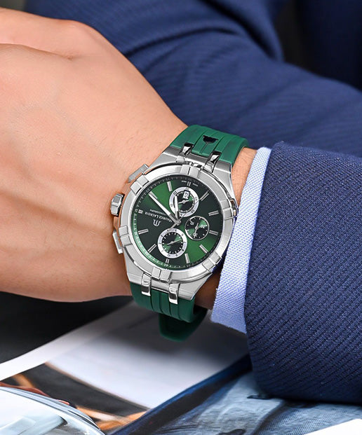 Maurice Lacroix Men’s Quartz Swiss Made Green Silicone Strap Green Dial 44mm Watch AI1018-SS000-630-5