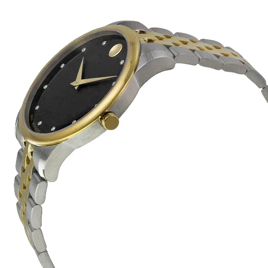 MOVADO Men’s Swiss Made Quartz Stainless Steel Black Dial 40mm Watch 0606879