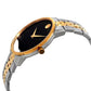 Movado Men’s Swiss Made Quartz Two Tone Yellow Gold Stainless Steel Black Dial 40mm Watch 0607200