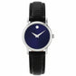 Movado Women's Swiss Made Quartz Silver Stainless Steel  Blue Dial 27mm Strap Watch 2100010