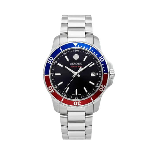 Movado Men’s Quartz Swiss Made Stainless Steel Black Dial 40mm Watch 2600152