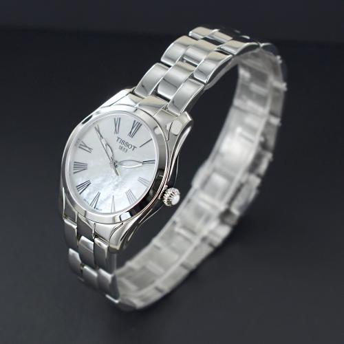 TISSOT Women's Swiss Made Quartz Stainless Steel White Dial 40mm Watch T112.210.11.113.00
