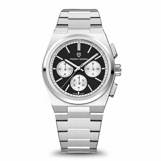 PAGANI DESIGN MEN'S WATCH STAINLESS STEEL CHRONOGRAPH WATCH BLACK DAIL SKU-PD1761