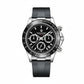 PAGANI DESIGN MEN'S WATCH CHRONOGRAPH SILVER STAINLESS STEEL BLACK DAIL BLACK SILICON STRAP WATCH SKU-PD-1664