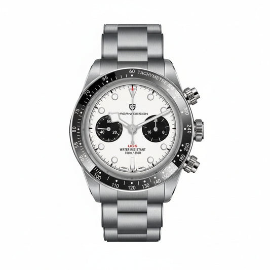 PAGANI DESIGN MEN'S WATCH CHRONOGRAPH STAINLESS STEEL VK64 QUARTZ WHITE DAIL WATCH SKU-1718