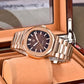 PAGANI DESIGN MEN'S ROSE GOLD STAINLESS STEEL AUTOMATIC WITH CHOCOLATE BROWN DAIL CHAIN WATCH SKU-PD1728