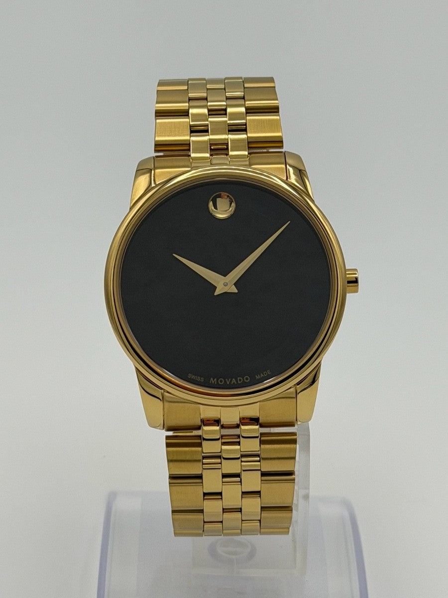 Movado Men’s Quartz Swiss Made Stainless Steel Black Dial 40mm Watch 0606997