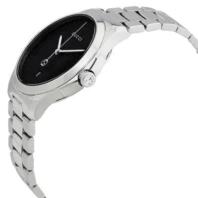 Gucci Men’s Swiss Made Quartz Stainless Steel Black Dial 38mm Watch YA126460