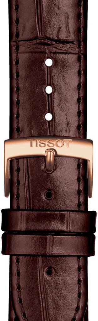 TISSOT Men’s Quartz Swiss Made Brown Leather Strap Silver Dial 41mm Watch T122.417.36.033.00