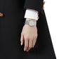 Gucci Women’s Swiss Made Quartz Silver Stainless Steel Silver Dial 34mm Watch YA163402
