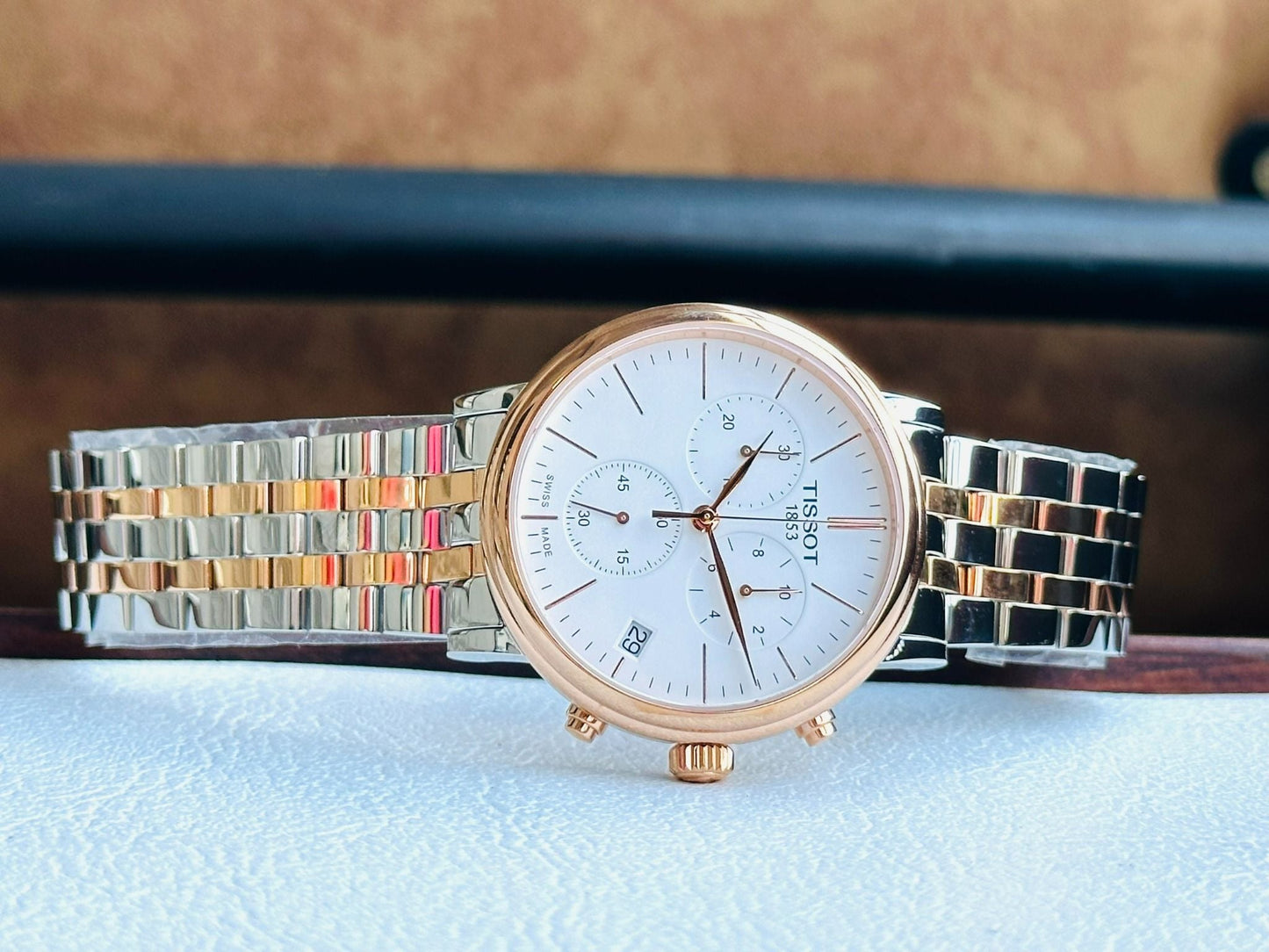 TISSOT Men’s Quartz Swiss Made Two-tone Stainless Steel White Dial 41mm Watch T122.417.22.011.00