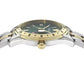 Versace Men’s GMT GRECA Quartz Swiss Made Two Tone Stainless Steel Green Dial 41mm Watch VE7C00623