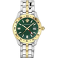 Versace Men’s GMT GRECA Quartz Swiss Made Two Tone Stainless Steel Green Dial 41mm Watch VE7C00623
