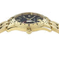 Versace Men’s GRECA GMT Quartz Swiss Made Gold Stainless Steel Black Dial 41mm Watch VE7C00723