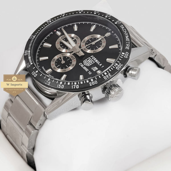 LATEST COLLECTION CHRONOGRAPH SILVER WITH BLACK DIAL