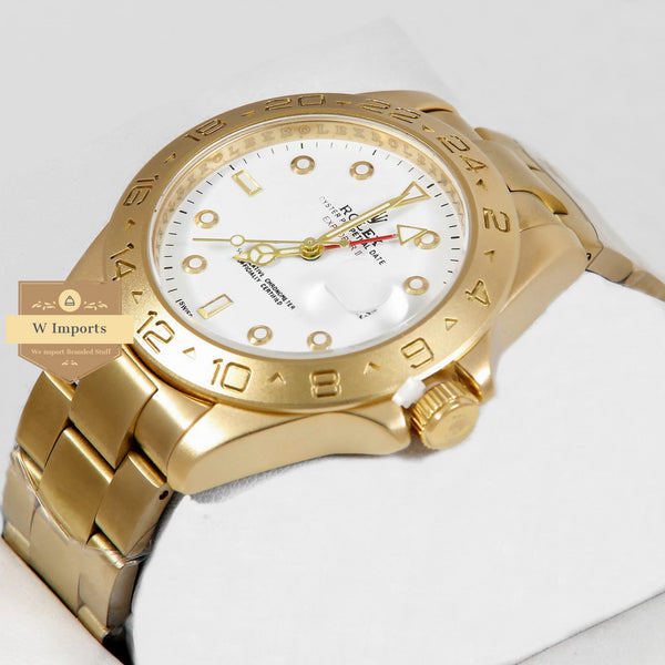 Latest Collection Yellow Gold With White Dial Stainless Steel Watch