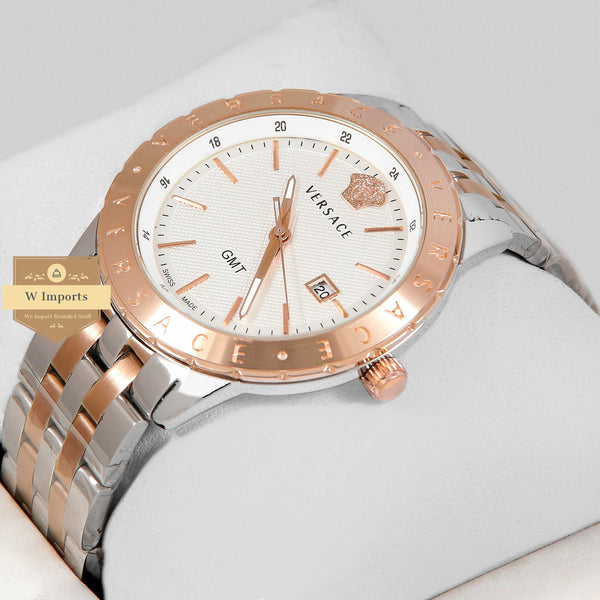 Latest Collection Two Tone Rose Gold With White Dial Watch