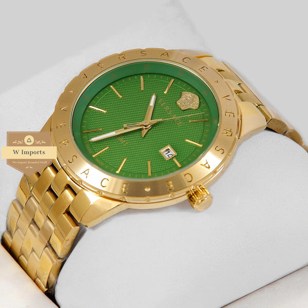 Latest Collection Yellow Gold With Green Dial Watch