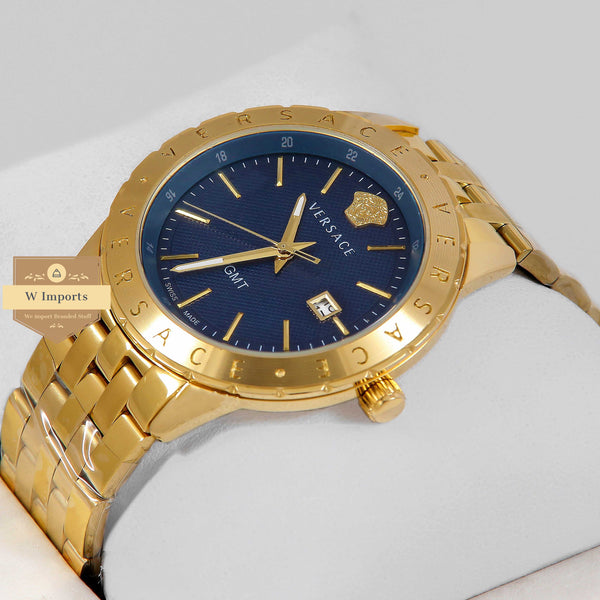 Latest Collection Yellow Gold With Blue Dial Watch