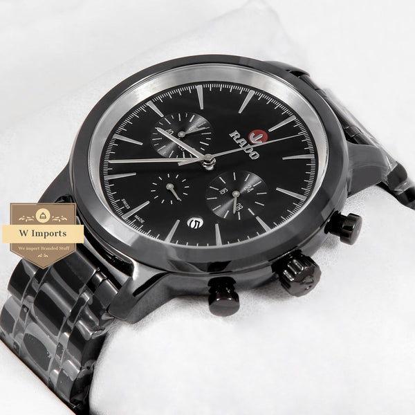 Latest Collection Chronograph All Black Stainless Steel Watch