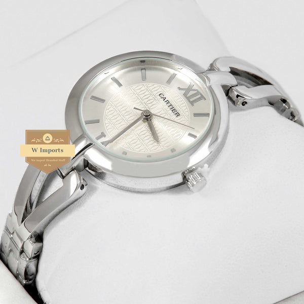 oos Latest Collection Silver With White Dial Ladies Watch