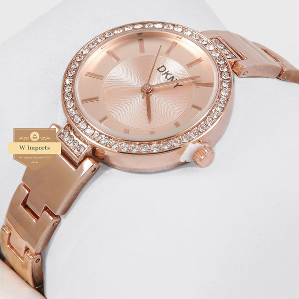 Latest Collection All Rose Gold With Stone Bezel Ladies Watch