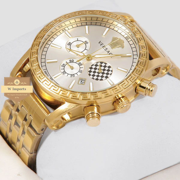 Latest Collection Chronograph Yellow Gold With White Dial