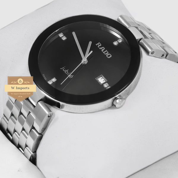 OOS Latest Collection Silver Stainless Steel With Black Dial & Bezel