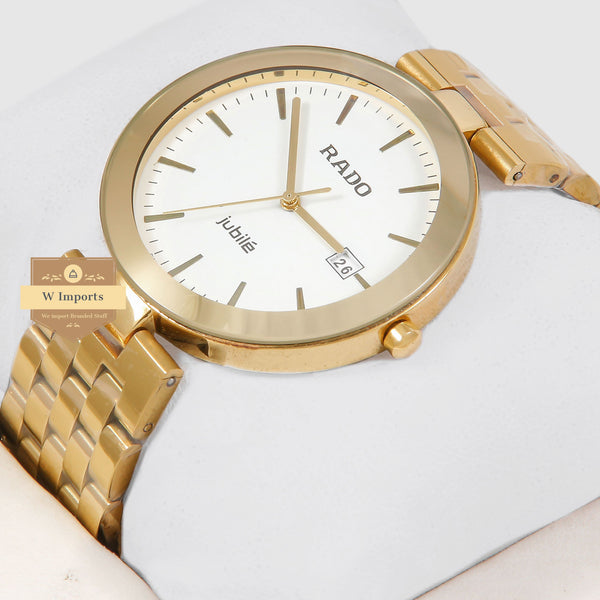 Latest Collection Yellow Gold Case With White Dial