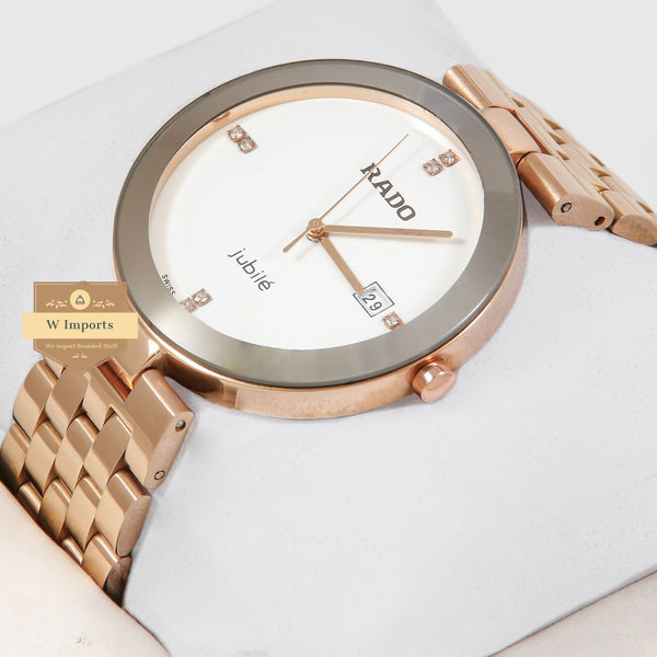 Latest Collection Rose Gold With Plain White Dial