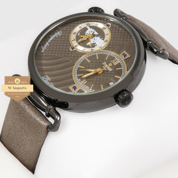 OOS Latest Collection All Brown With Leather Strap Watch