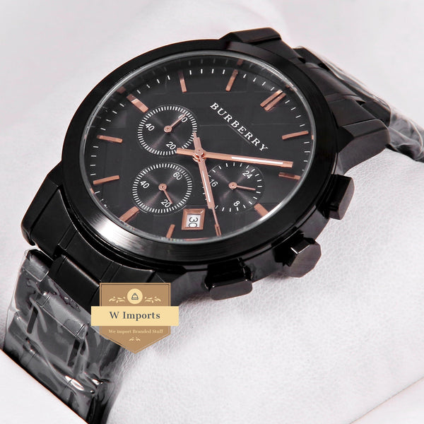 Latest Collection Chronograph All Black Stainless Steel Watch